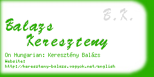 balazs kereszteny business card